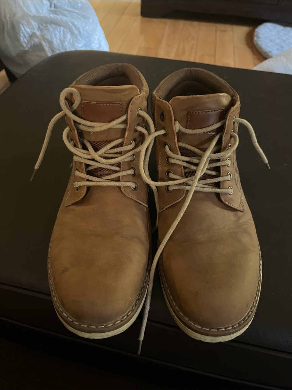 Vostey Brown Lace-Up Chukka Boots